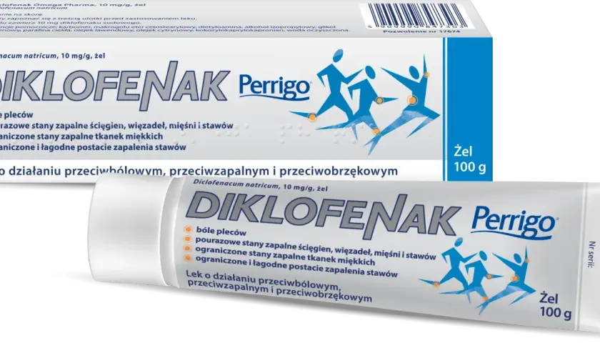 Żel DIKLOFENAK Perrigo na bóle pleców i stany zapalne. Pomaga przy urazach ścięgien, mięśni i stawów.