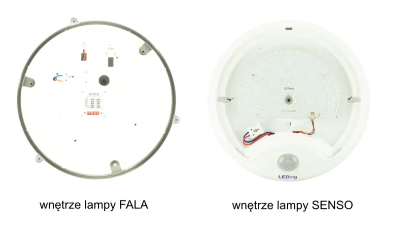 Wnętrza lamp LED FALA i SENSO. Dowiedz się, co ile wymieniać lampy LED, by cieszyć się długotrwałym światłem.