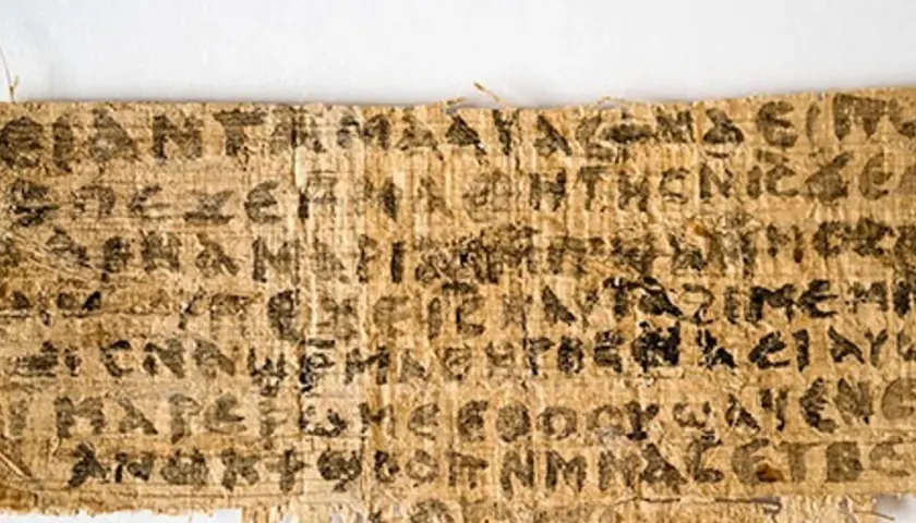 Fragment papirusu z greckim pismem, który może zawierać odpowiedź na pytanie, czy Jezus miał żonę.