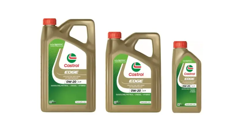 Olej Castrol EDGE 0W-20 chroni silnik przed zatarciem, zapewniając mu płynną pracę. Dostępny w różnych pojemnościach.