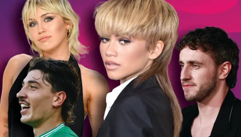 Miley Cyrus, Zendaya, Paul Mescal och en fotbollsspelare visar upp sina moderna mulleter.