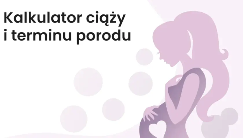 Kalkulator ciąży i terminu porodu. Sylwetka kobiety w ciąży, z sercem na brzuchu. Pomocny w obliczeniach jest kalkulator ciąży, który może wykorzystywać np. regułę Naegele.