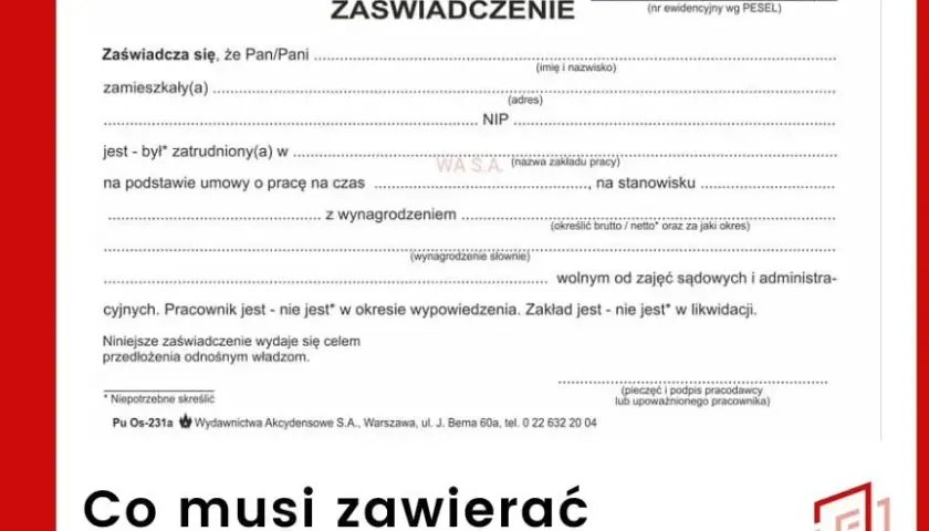 Ważność zaświadczenia o zatrudnieniu: ile dni jest aktualne?