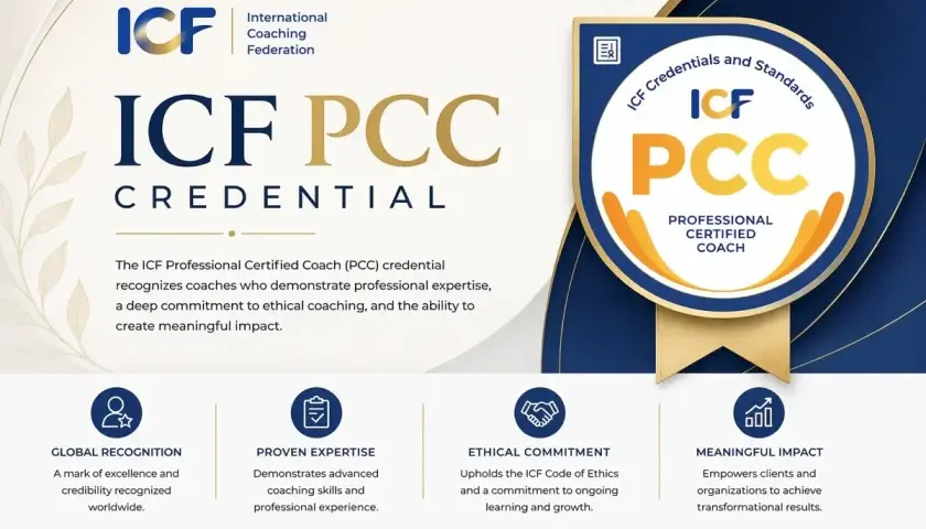 ICF PCC credential highlights global recognition, proven expertise, ethical commitment, and meaningful impact for certified coaches.