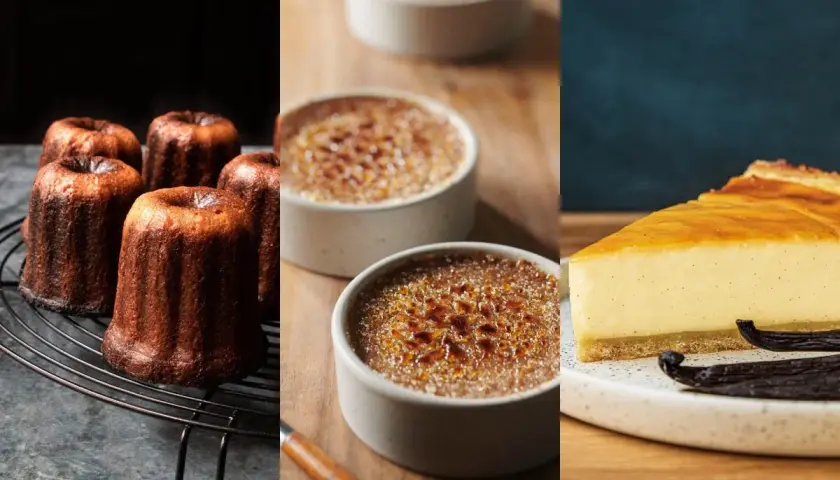 Que faire avec 5 jaunes d'œufs ? Des cannelés, des crèmes brûlées et une part de tarte à la vanille.