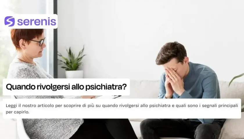 Un uomo in difficoltà parla con una psicologa. Lo psicologo può fare diagnosi e aiutare a capire quando è il momento di chiedere aiuto.