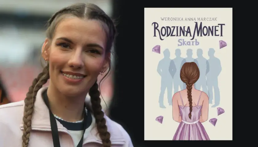 Uśmiechnięta dziewczyna z warkoczami obok okładki książki "Rodzina Monet: Skarb". Od ilu lat trwa ta przygoda?