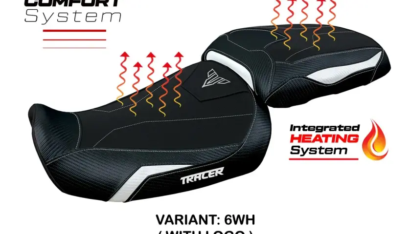 Selle personalizzate moto con sistema di riscaldamento integrato. Comfort System per viaggi più caldi.