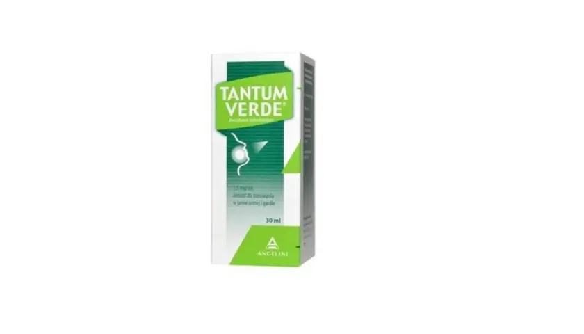 Tantum Verde w ciąży - aerozol do stosowania w jamie ustnej i gardle. Opakowanie leku.