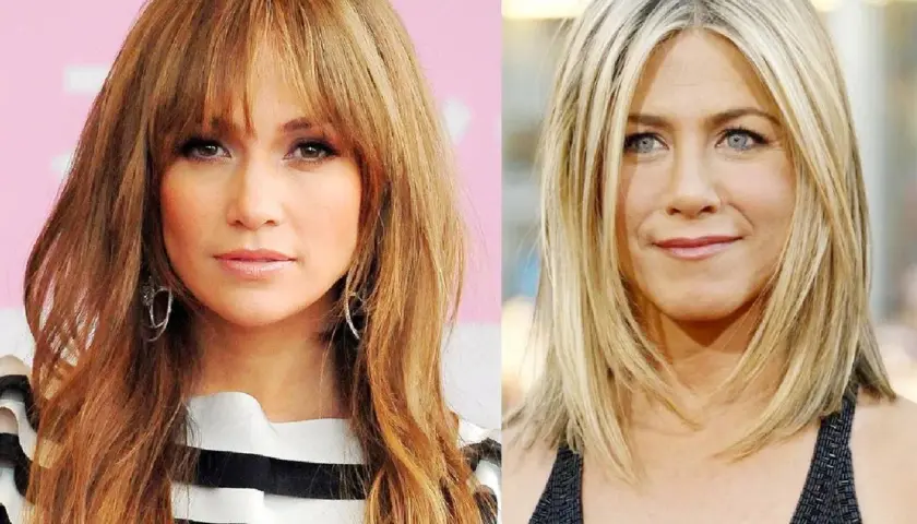 Dos mujeres con cortes de pelo modernos que rejuvenecen cortes de pelo mujer de 50 años.