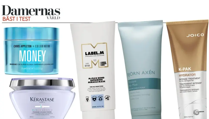 Hårinpackningar för att sova med inpackning och få drömhåret. Olika märken som Kérastase, Label.M och Joico.