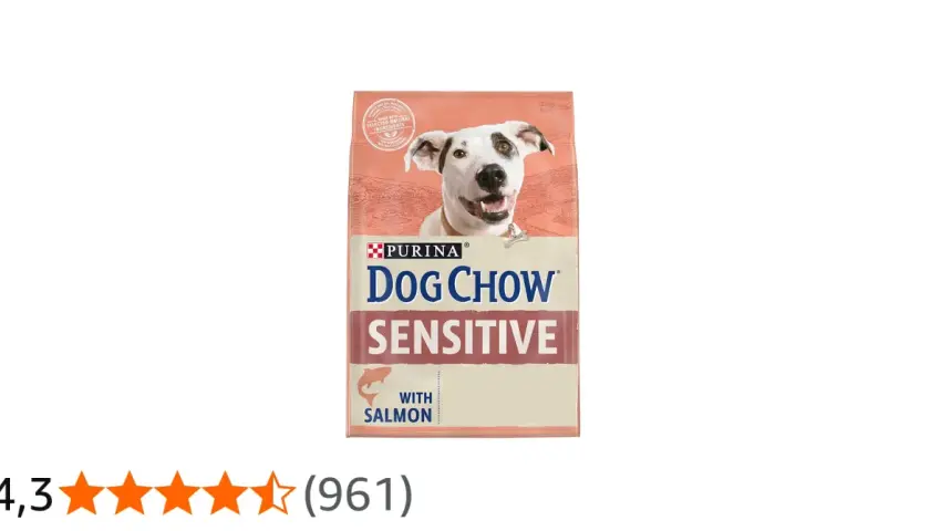 Bolsa de Dog Chow Sensitive con salmón. El chow chow precio en euros es una consulta común para este alimento.