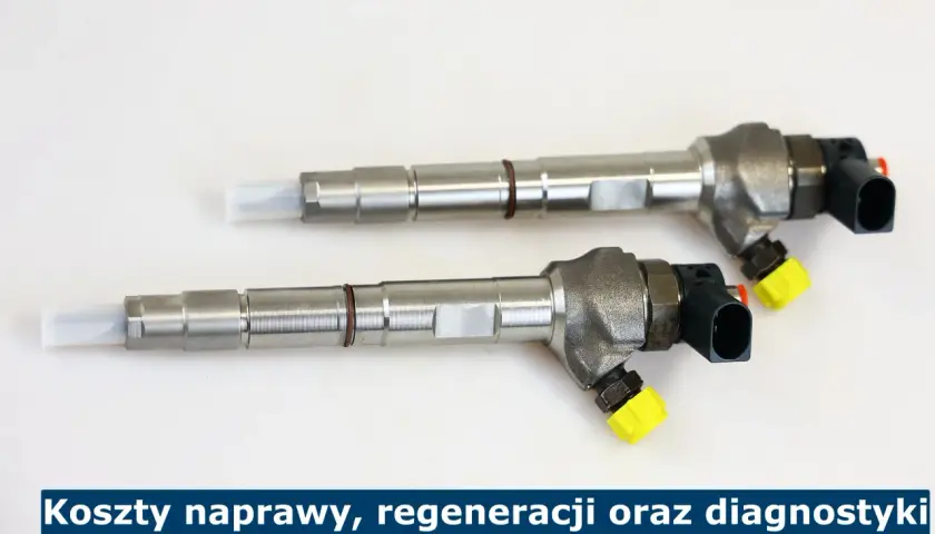 Dwa wtryskiwacze diesla, gotowe do wymiany. Informacje o kosztach naprawy i diagnostyki wtryskiwaczy.