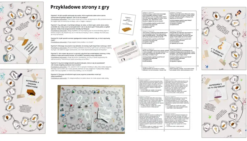 Gra planszowa z pytaniami, które pomagają zrozumieć, jak dać facetowi do myślenia, analizując różne pułapki myślenia i sytuacje.