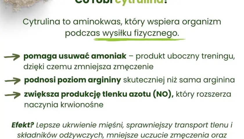 Cytrulina przed treningiem: Kiedy i jak dawkować dla pompy?