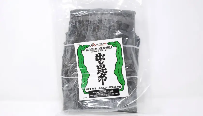 A package of Miyako Original Dashi Konbu (dried kelp), essential for making authentic kombu dashi broth.