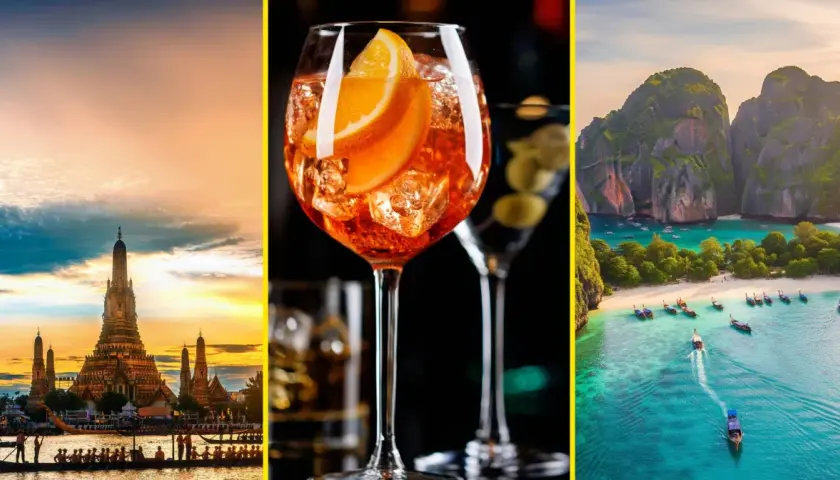 Tajlandia: świątynia Wat Arun, drink Aperol Spritz i rajska plaża. Sprawdź tajlandia ceny alkoholu i zaplanuj wakacje!