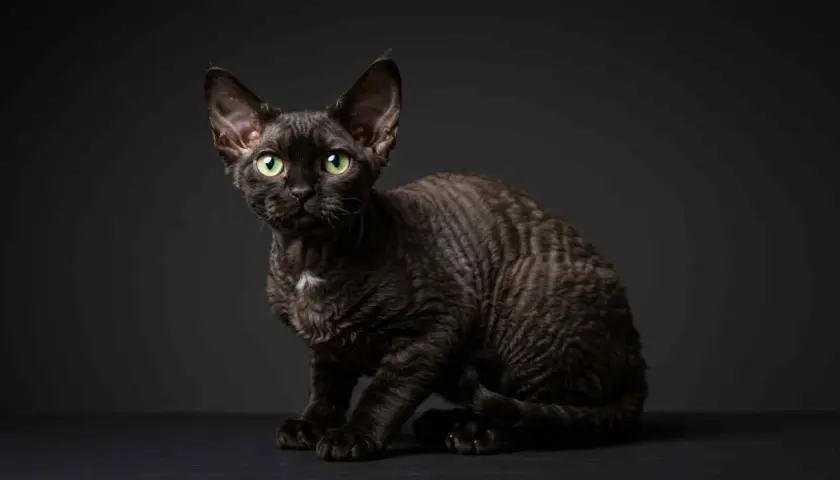 Czarny Devon Rex: Psie serce, falowana sierść czy to kot dla Ciebie?
