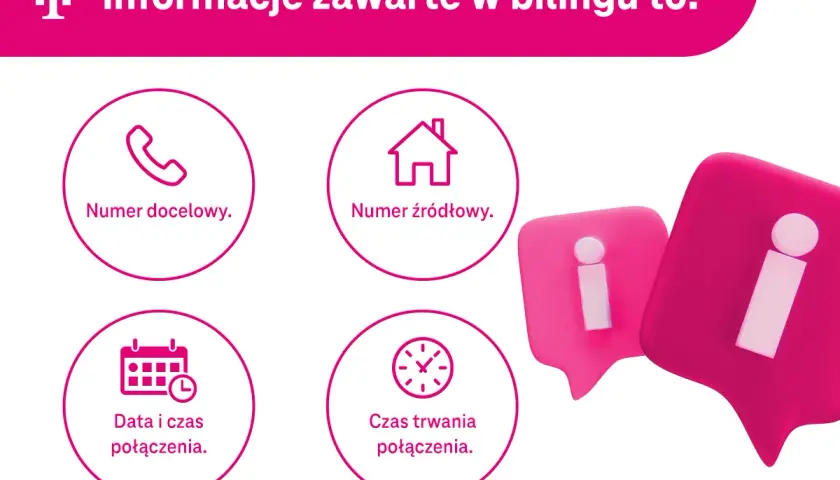 Informacje zawarte w bilingu to: numer docelowy, źródłowy, data, czas i czas trwania połączenia. Dowiedz się, billing co to.