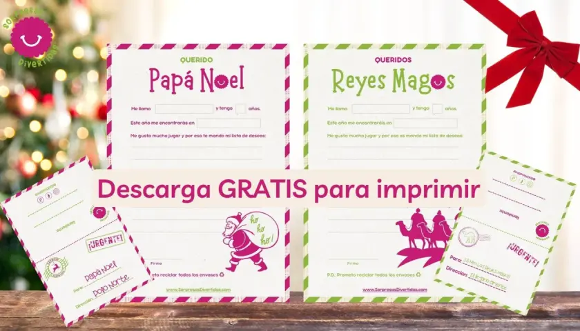 Plantillas para carta papa noel y reyes magos, listas para descargar e imprimir. ¡Pide tus deseos!