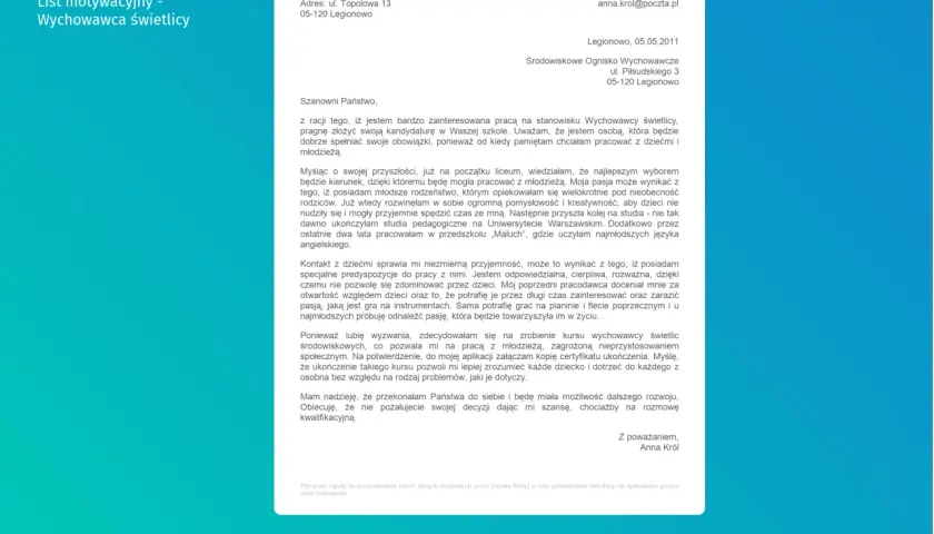 Jak napisać list do wychowawczyni? Praktyczny poradnik i wzory