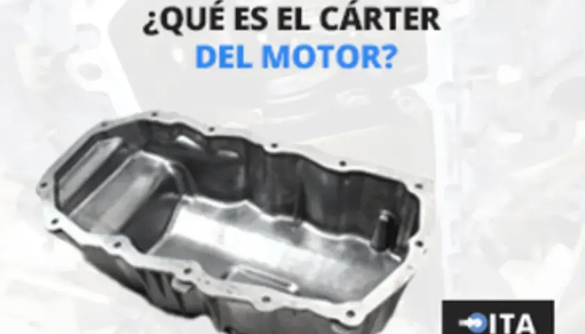 El cárter de un coche es la pieza metálica que recoge el aceite del motor.