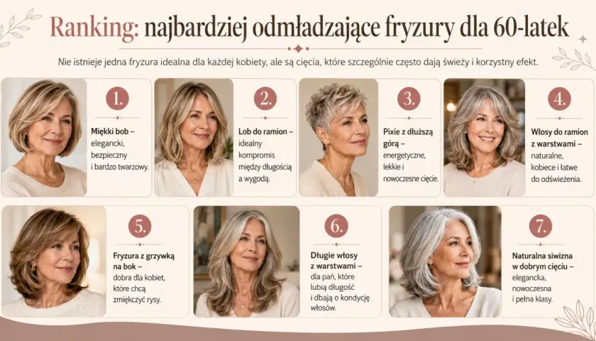 Kobieta z włosami do ramion, w eleganckim, warstwowym cięciu, prezentuje naturalny i kobiecy styl.