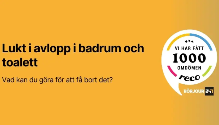 Lukt i avlopp och toalett? Lär dig hur du åtgärdar det. Rörjour 247 har 1000 omdömen.