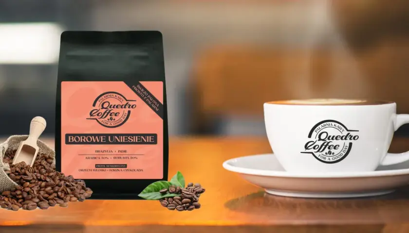 Kawa do french press "Borowe Uniesienie" - świeżo palona, z nutami orzecha i czekolady. Idealna na dobry dzień.