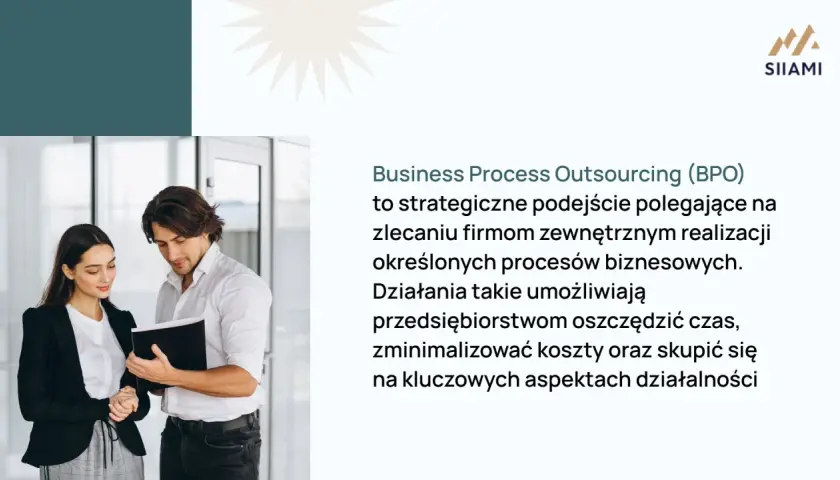 Para omawia BPO (Business Process Outsourcing) – strategiczne zlecanie procesów firmom zewnętrznym, by oszczędzić czas i koszty.