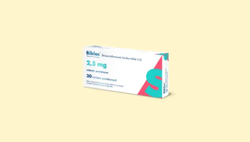 Opakowanie leku Bibloc 2,5 mg, zawierające 30 tabletek powlekanych.