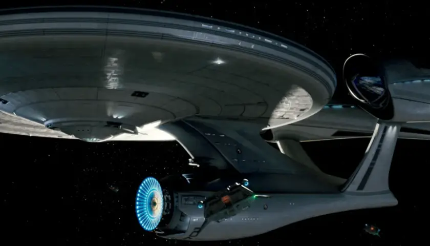 USS Enterprise i Star Trek 2009, redo för äventyr.
