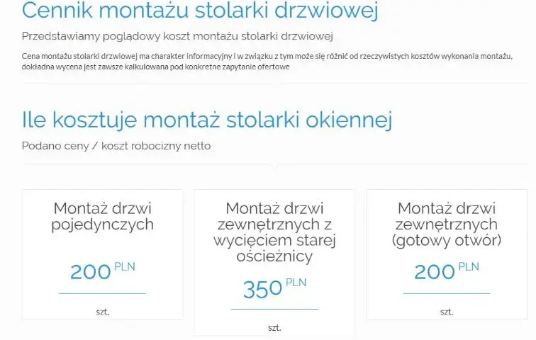 Cennik demontażu i montażu drzwi - Sprawdź ceny usług
