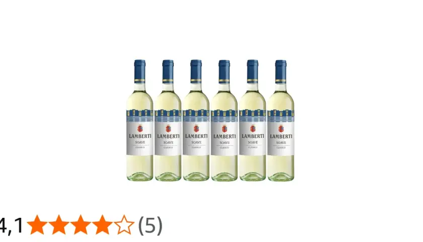 Sechs Flaschen Lamberti Soave Classico, ein beliebter soave italienischer Wein.