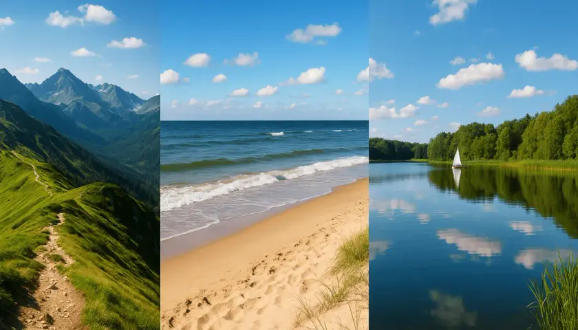 Gdzie na wakacje Polska? Tatry, Bałtyk czy Mazury – wybór należy do Ciebie!