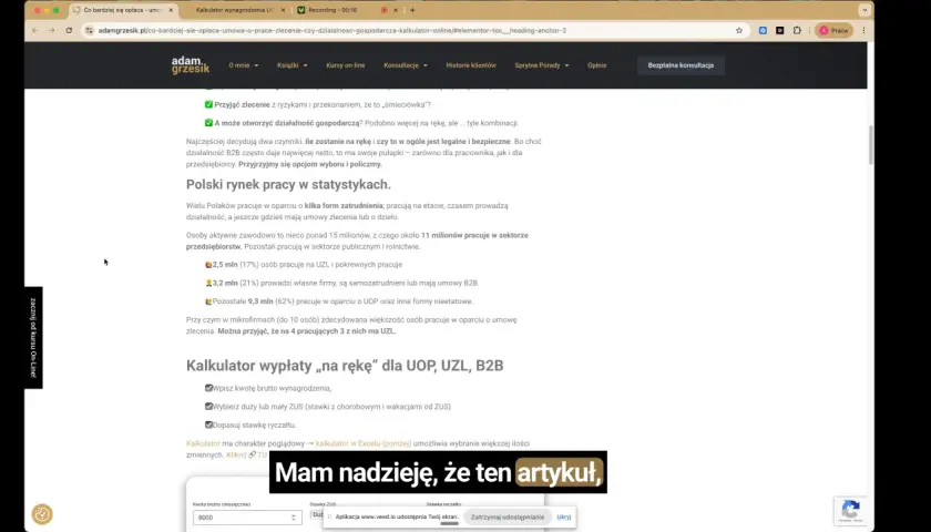 Porównanie umowa zlecenie a umowa o pracę. Kalkulator wypłaty "na rękę" dla UOP, UZL, B2B.