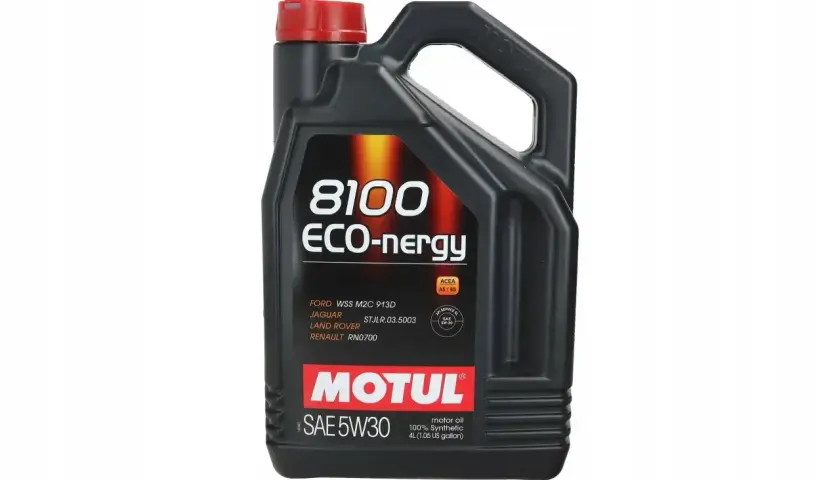 Olej Motul 8100 ECO-nergy SAE 5W30 do silników Ford, Jaguar, Land Rover, Renault.