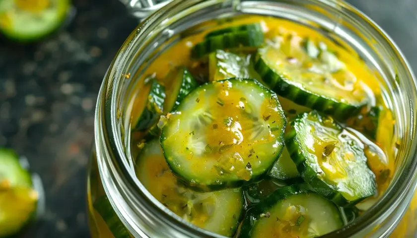 Chrupiący dodatek do kanapek: ogórki kanapkowe w curry - przepis