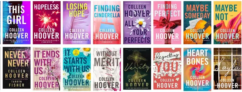 Wszystkie książki Colleen Hoover: lista bestsellerów i ranking popularności
