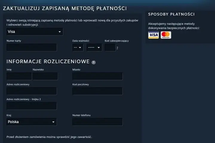 Adres rozliczeniowy Steam - wszystko co musisz wiedzieć o płatnościach