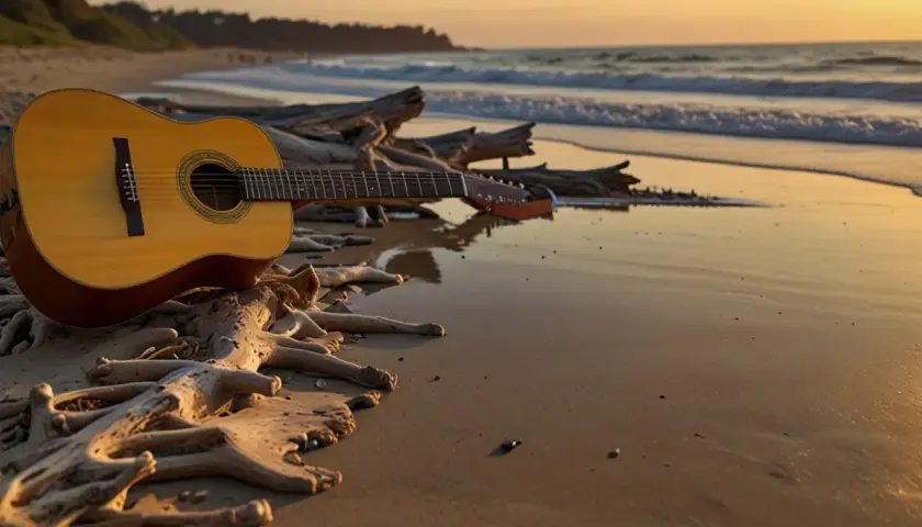 Akordy na jednej z dzikich plaż - szybka nauka gry na gitarze od podstaw