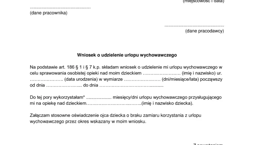 Jak uniknąć błędów przy wypełnianiu wniosku o urlop wychowawczy – praktyczne wskazówki
