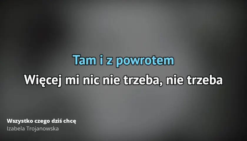 Tekst piosenki wszystko czego dziś chcę - emocje i znaczenie utworu