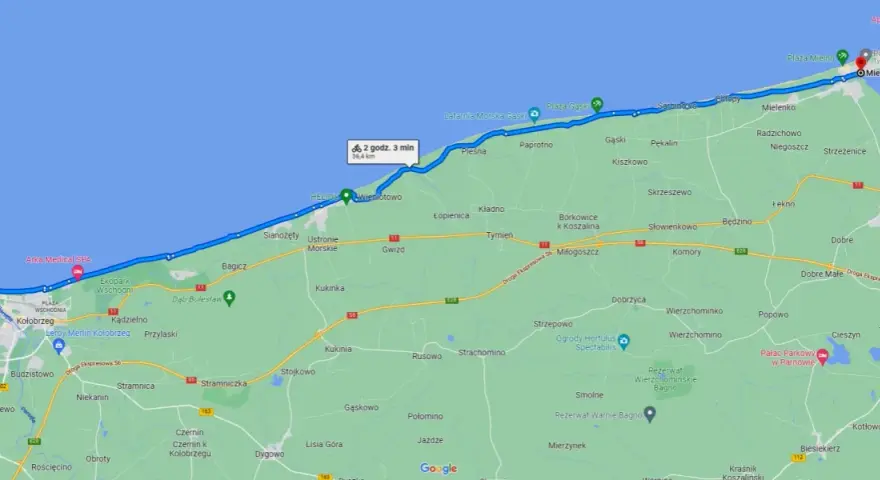 Ile kilometrów z Mielna do Kołobrzegu? Odkryj najkrótszą trasę!