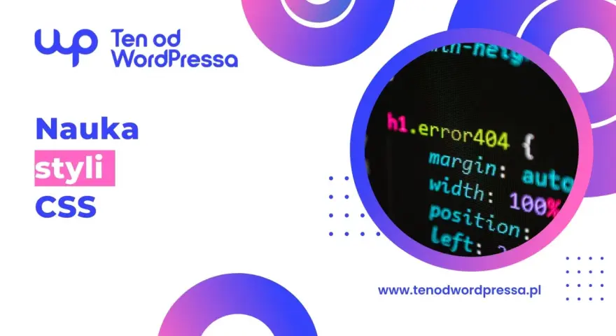 Nauka styli CSS z efektem text-shadow. Kod strony z błędem 404.