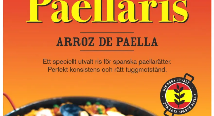 Arroz de Paella: speciellt utvalt ris för äkta spansk paella. Perfekt konsistens och tuggmotstånd.
