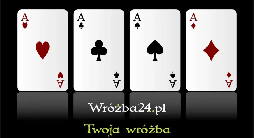 Cztery asy: kier, karo, pik i trefl. Poznaj znaczenie kart klasycznych i odkryj swoją wróżbę na Wróżba24.pl.