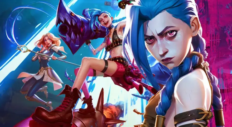 Jinx i Lux z League of Legends, gotowe do walki na PS5.