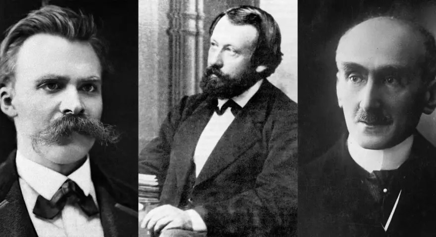 Trzech myślicieli: Nietzsche, Schopenhauer i Kierkegaard. Ich filozofia kształtowała epokę.