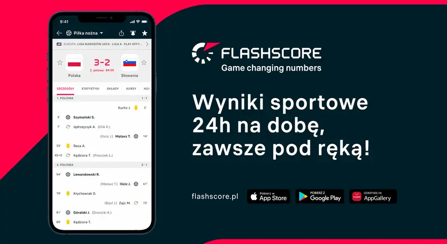Wynik meczu Polska 3-2 Słowenia. Zobacz kto wygrał dzisiejszy mecz piłki nożnej na Flashscore.